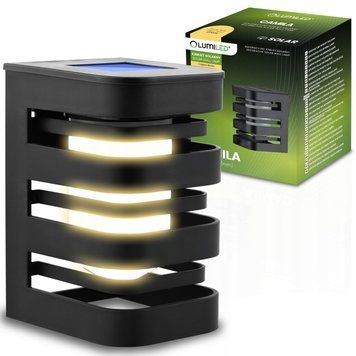 Сонячний настінний LED-світильник Lumiled серії Camila з датчиком сутінків &mdash; тепле світло 3000 K, IP44, автономний LUMSOL3065 фото