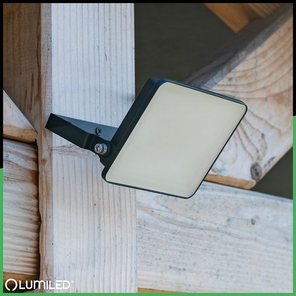 LED-прожектор для зовнішнього використання Lumiled серії AZZLER &mdash; 20W, 2400 lm, 4000K, IP65, регульований кут, чорний LUMNAS1555 фото