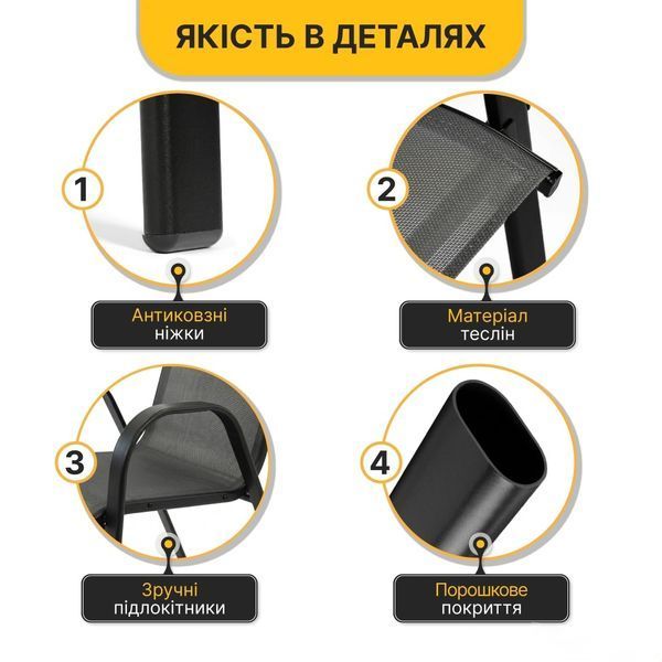 Комплект садових меблів LEO Comfort &mdash; 2 крісла та круглий столик 140952 фото