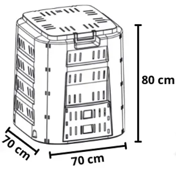 Компостер садовий COMPOGREEN 320 літрів IKL320C-S411 фото