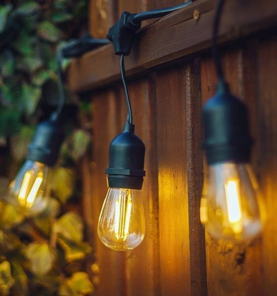 Садова гірлянда 10м з 10 LED-лампами E27 &mdash; зовнішнє декоративне освітлення з можливістю з'єднання, SuperLED 8240 фото