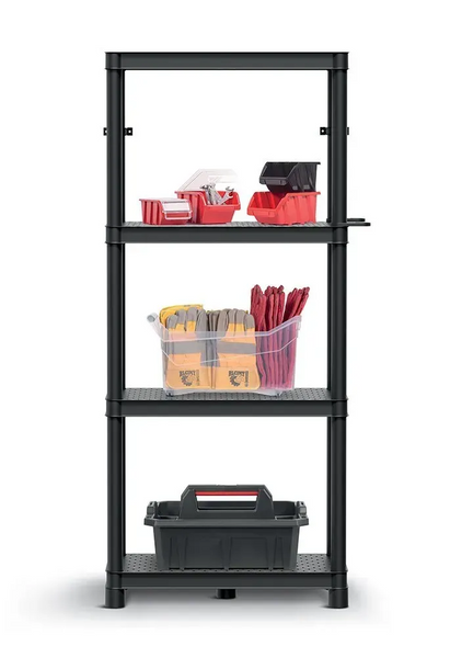 Пластиковий стелаж Kistenberg STACKARO SOLID 131,5&times;60&times;30 см &mdash; 4 полиці, до 185 кг KSS60L4 фото